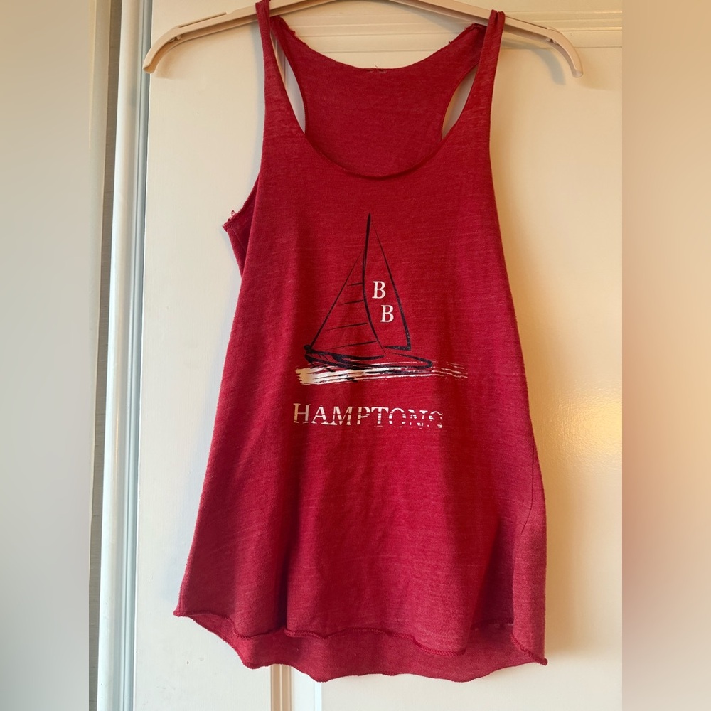 Vintage Red Barry's Bootcamp Tank Top from the Hamptons